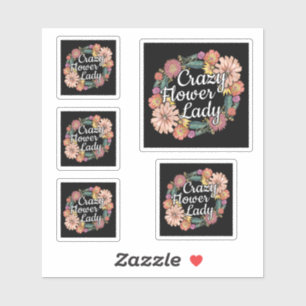Adesivo Flor Louca - Zinnia Gardener