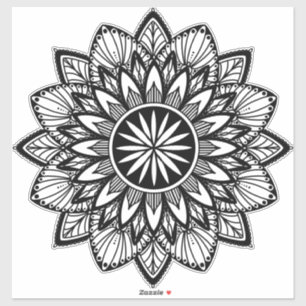 Adesivo Flor Mandala Sticker   Mandala Girassol