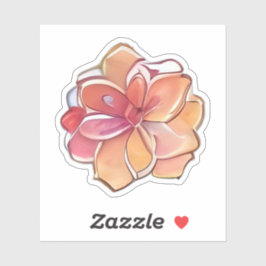 Adesivo Flor rosa e creme