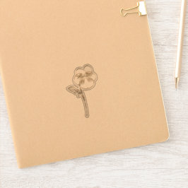 Adesivo Flor violeta Dourada