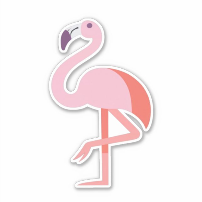 Adesivo Flora Flamingo Classk Round Sticker (Frente)
