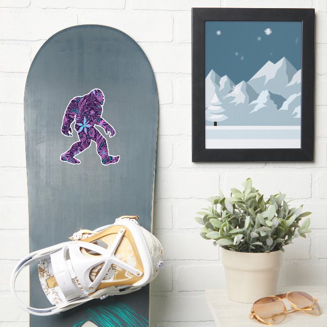 ADESIVO FLORAL BIGFOOT STICKER (Prancha de snowboard)