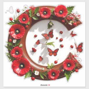 Adesivo 🌸 Floral C Para Decoração de Nome Pessoal 🐞