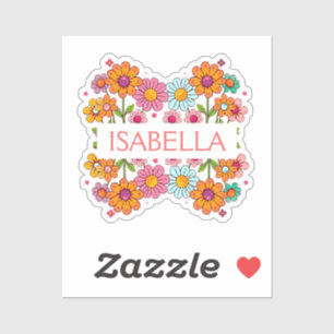 Adesivo Floral Colorido Personalizado