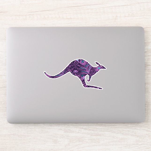 Adesivo Floral Kangaroo (Computador)