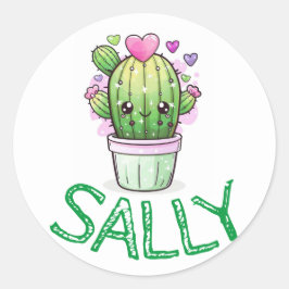 Adesivo floral personalizado/Selo clássico redondo