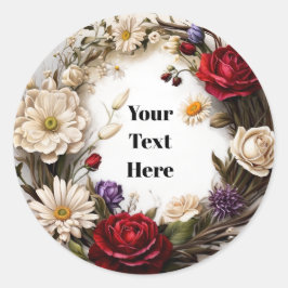 Adesivo Floral Personalizável Festa/Casamentos