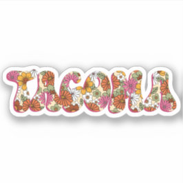 Adesivo Floral Tacoma City Sticker