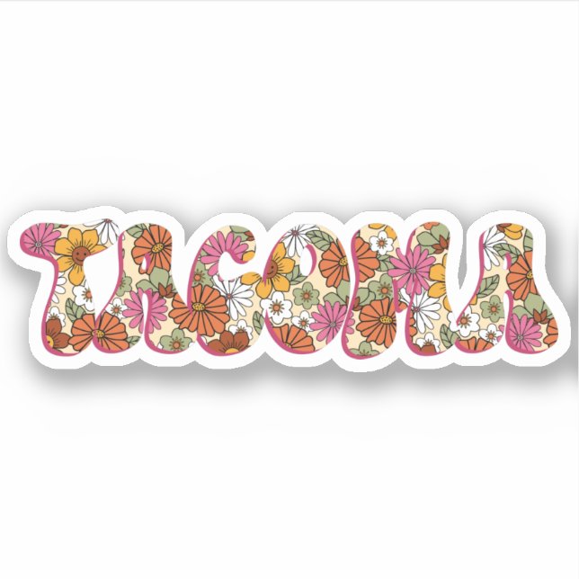 Adesivo Floral Tacoma City Sticker (Frente)