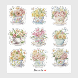 Adesivo Floral Teacup