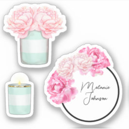 Adesivo Floral Verde Girly Bonito do Rico Moderno