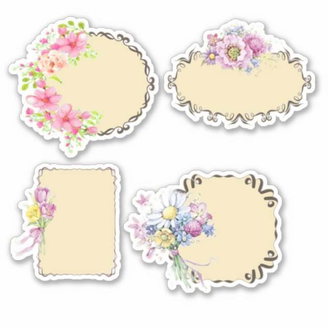 Adesivo Floral vintage  (Frente)