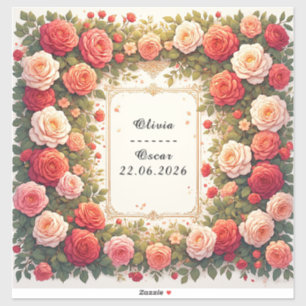 Adesivo Floral Wreath Colorida
