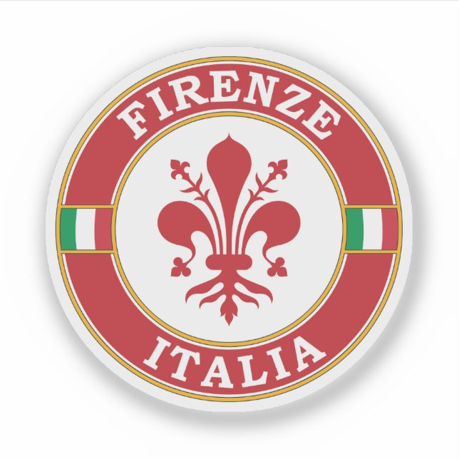Adesivo Florence Itália Circle Emblem (Frente)