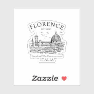 Adesivo Florence Itália - Firenze Souvenir Italiano