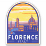 Adesivo Florence Italy Viagem Art Vintage<br><div class="desc">Design de arte vetorial de Florence. Florença,  capital da região da Toscana,  é o lar de muitas obras-primas da arte e da arquitetura renascentista.</div>