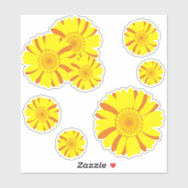 Adesivo Flores amarelas e laranja