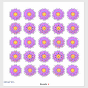 Adesivo Flores bonito de aparência de feltro rosa