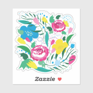 Adesivo Flores coloridas.