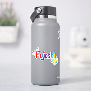 Adesivo Flores Coloridas de Slogan Fujoshi