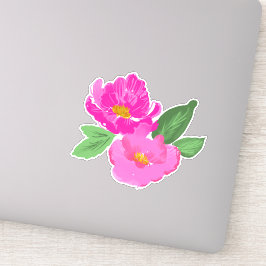 Adesivo Flores de Aquarela Brilhantes