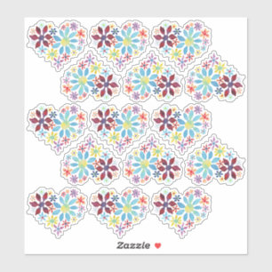 Adesivo Flores de Cores de Água