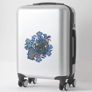 Adesivo Flores de Corno Azul Francês Classe de Banda