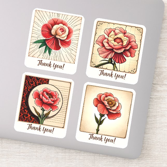 Adesivo Flores de craveiro na Groovy Personalizadas (Detalhe)