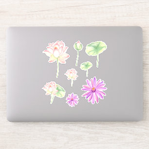 Adesivo Flores de lótus granjeiro e ameno