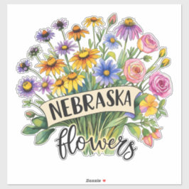 Adesivo Flores de Nebraska - Flores Silvestres de Nebraska
