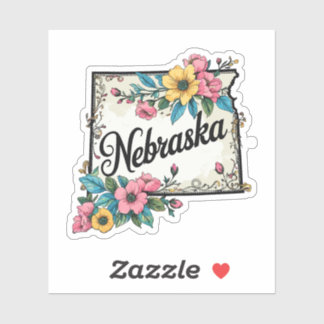 Adesivo Flores de Nebraska - Flores Silvestres Nebraska