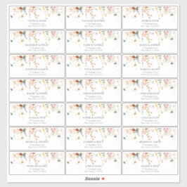 Adesivo Flores do Jardim Aquarela Endereço do Convidado