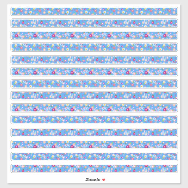 Adesivo Flores e Bikes Florais (Folha)