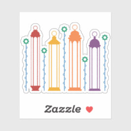 Adesivo Flores e Lanternas