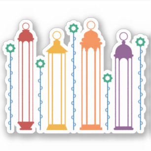 Adesivo Flores e Lanternas