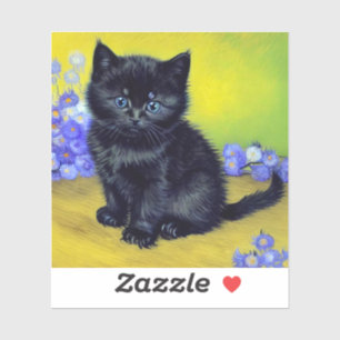 Adesivo Flores Roxas Pretas de Gogh