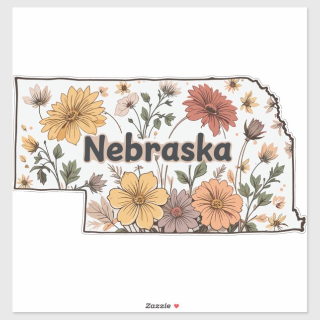 Adesivo Flores Silvestres de Nebraska (Folha)
