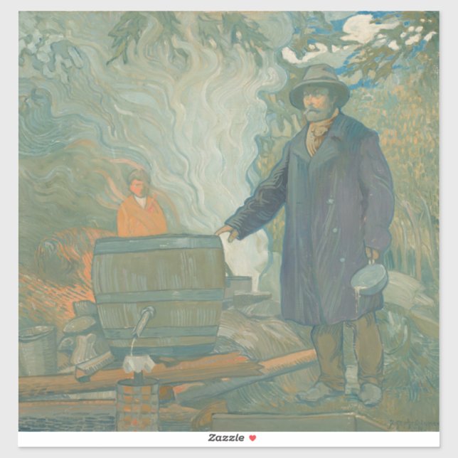 Adesivo Floresta Ainda Cachaçaria Licor Relâmpago Branco (Folha)