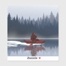 Floresta de Pinheiros Selvagem de Canoeiros do Lag