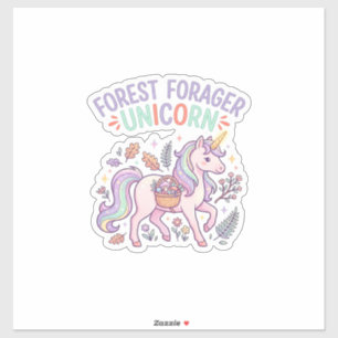 Adesivo Floresta de Unicórnio Forrageador Unicórnio Design