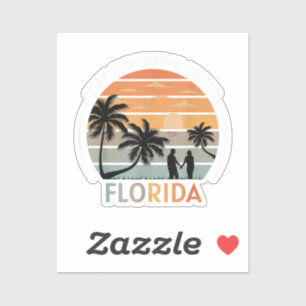 Adesivo Florida Summer Beach Vintage Sunset