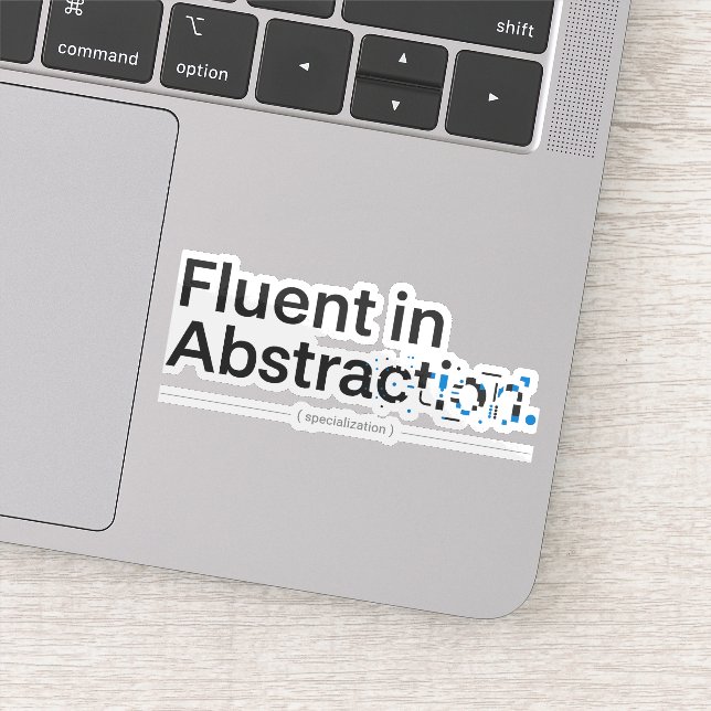 Adesivo Fluent in Abstraction Minimalist Programmer Design (Detalhe)