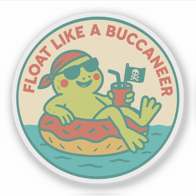 Adesivo Flutuar Como um Sapo Bucaneiro (Frente)