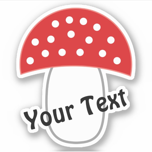 Adesivo Fly agaric dá boa sorte e sorte! (Frente)