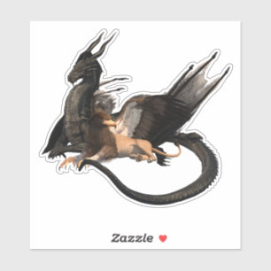 Adesivo Flyers Dragon Griffin Mythological Beasts