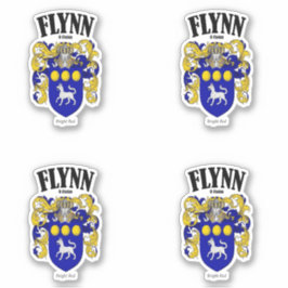 Adesivo Flynn Crest Tradução e significado irlandês (x4)