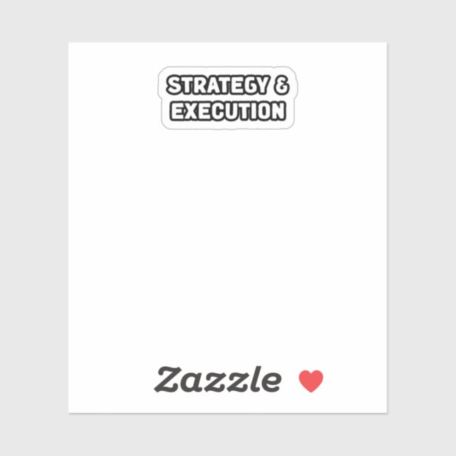 Adesivo Foco de sucesso do Business Mindset de Execução de (Folha)