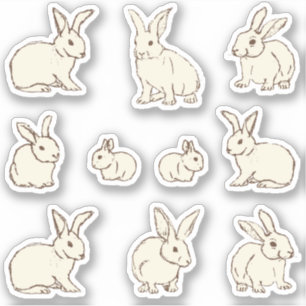 Adesivo Fofinho Coelhinhos Bonanza - corte personalizado.