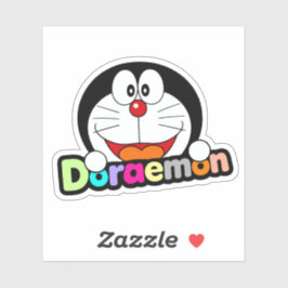 Adesivo Fofo Kawaii Doraemon Anime Preto