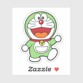 Adesivo Fofo Mini Doraemon Verde Anime